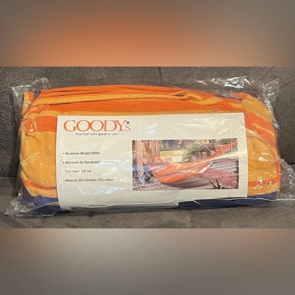 Vintage New‎ in Pack Never Opened Goody’s 200 x 100 cm Hammock - Picture 1 of 5